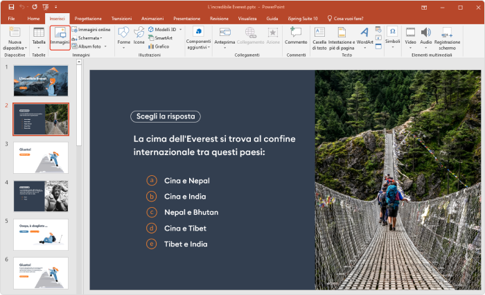 Creare la diapositiva delle risposte in PowerPoint