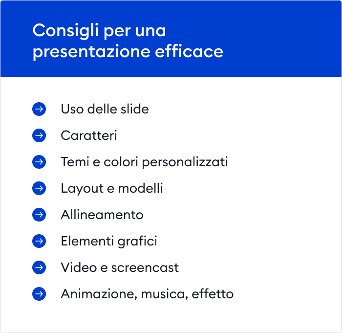 Come fare una presentazione efficace: consigli