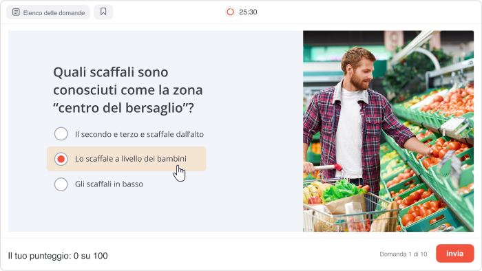 Un quiz creato con iSpring Suite