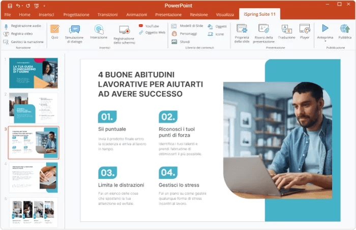 Realizza presentazioni PowerPoint con iSpring Suite