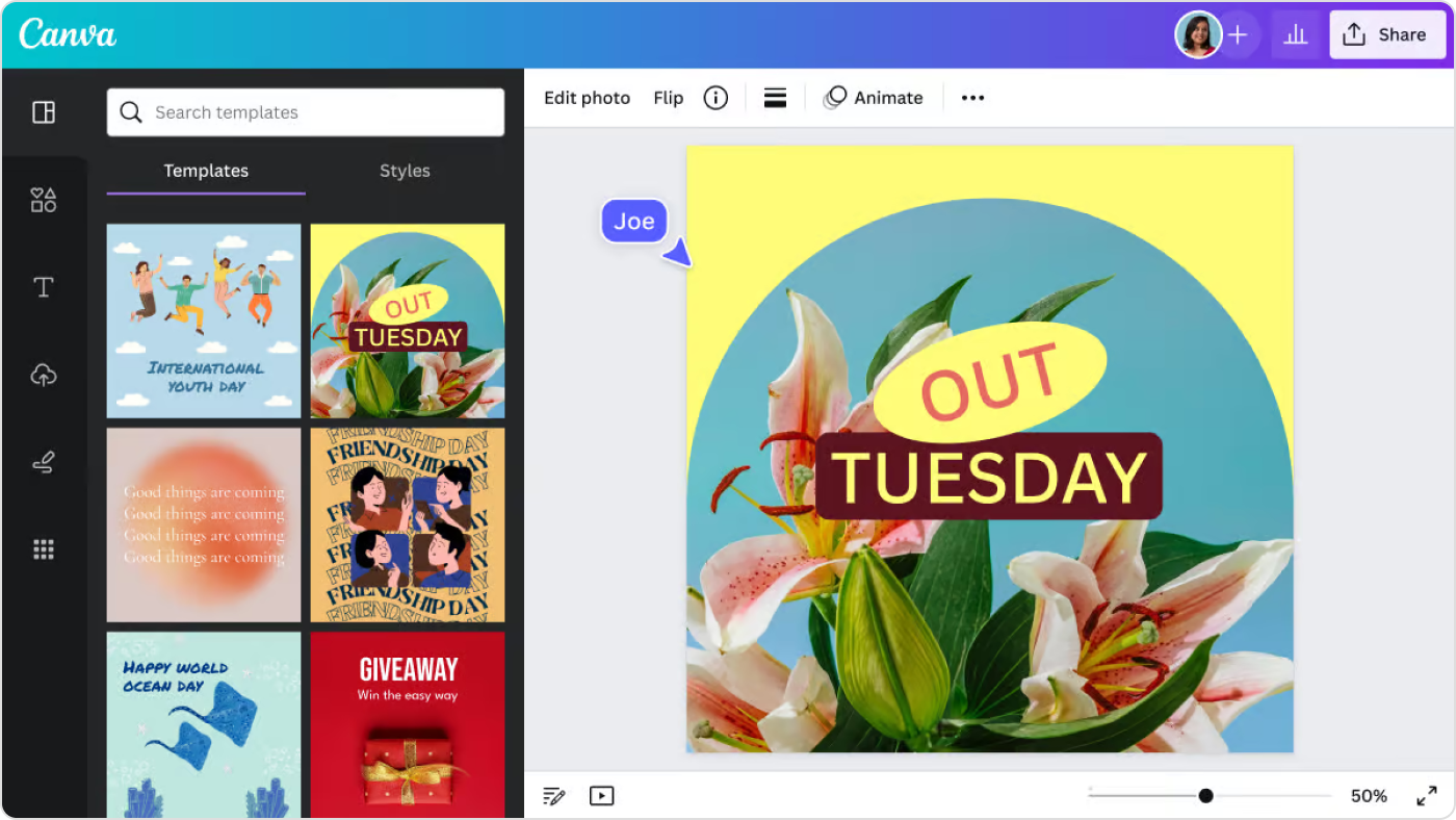 Canva Canva è uno strumento per un content creator